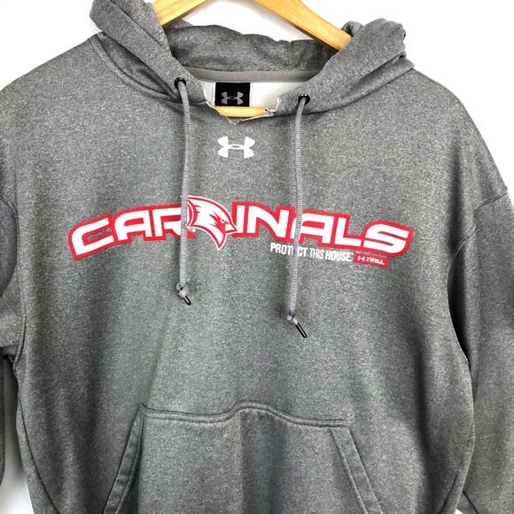 Under Armour Mens Gray Cardinals Hoodie Sweatshirt - Picture 2 of 7